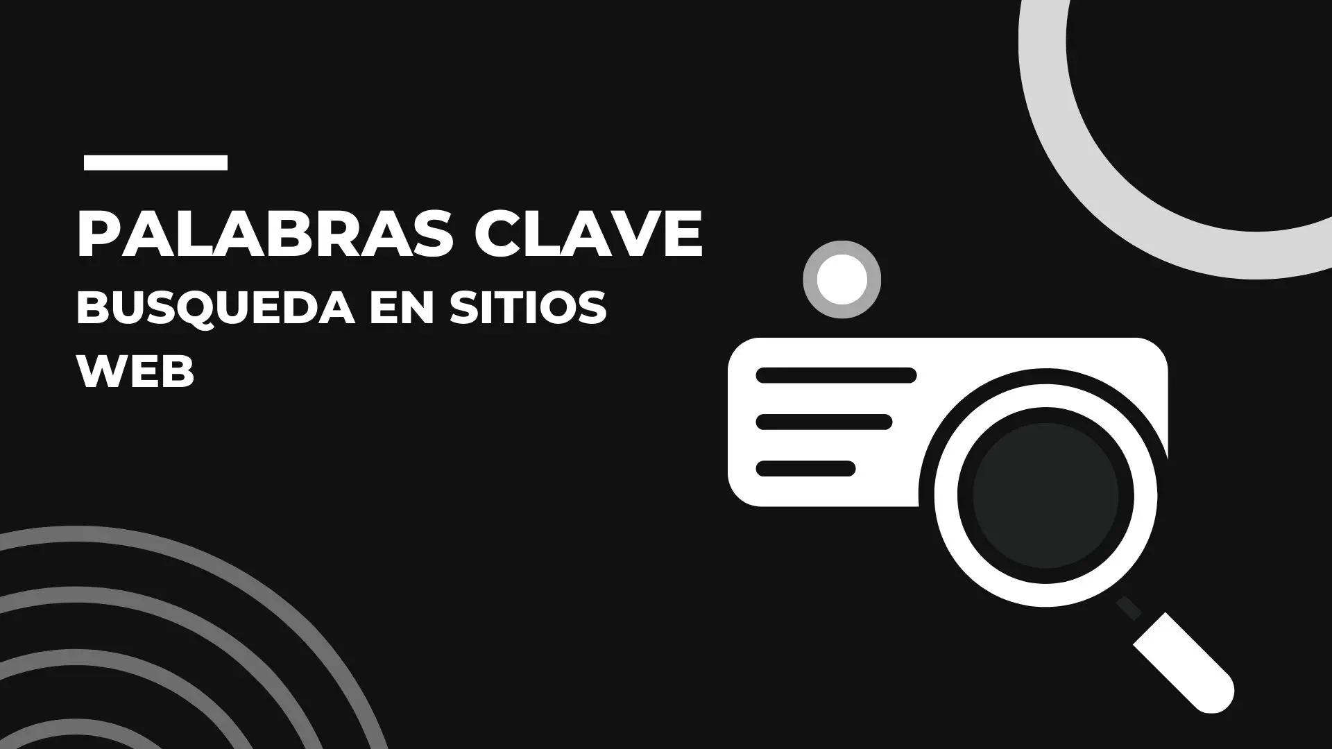 búsqueda de palabras clave en sitios web